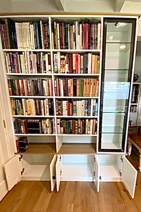 Classic Bookcase Customizable bookcase and bookshelves with lighting California Closets New Orleans & Gulf Coast
