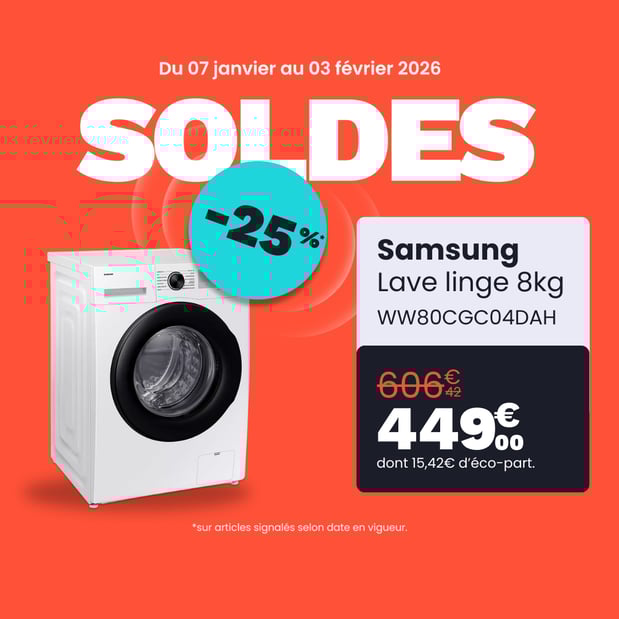 Lave linge hublot SAMSUNG WW80CGC04DAH