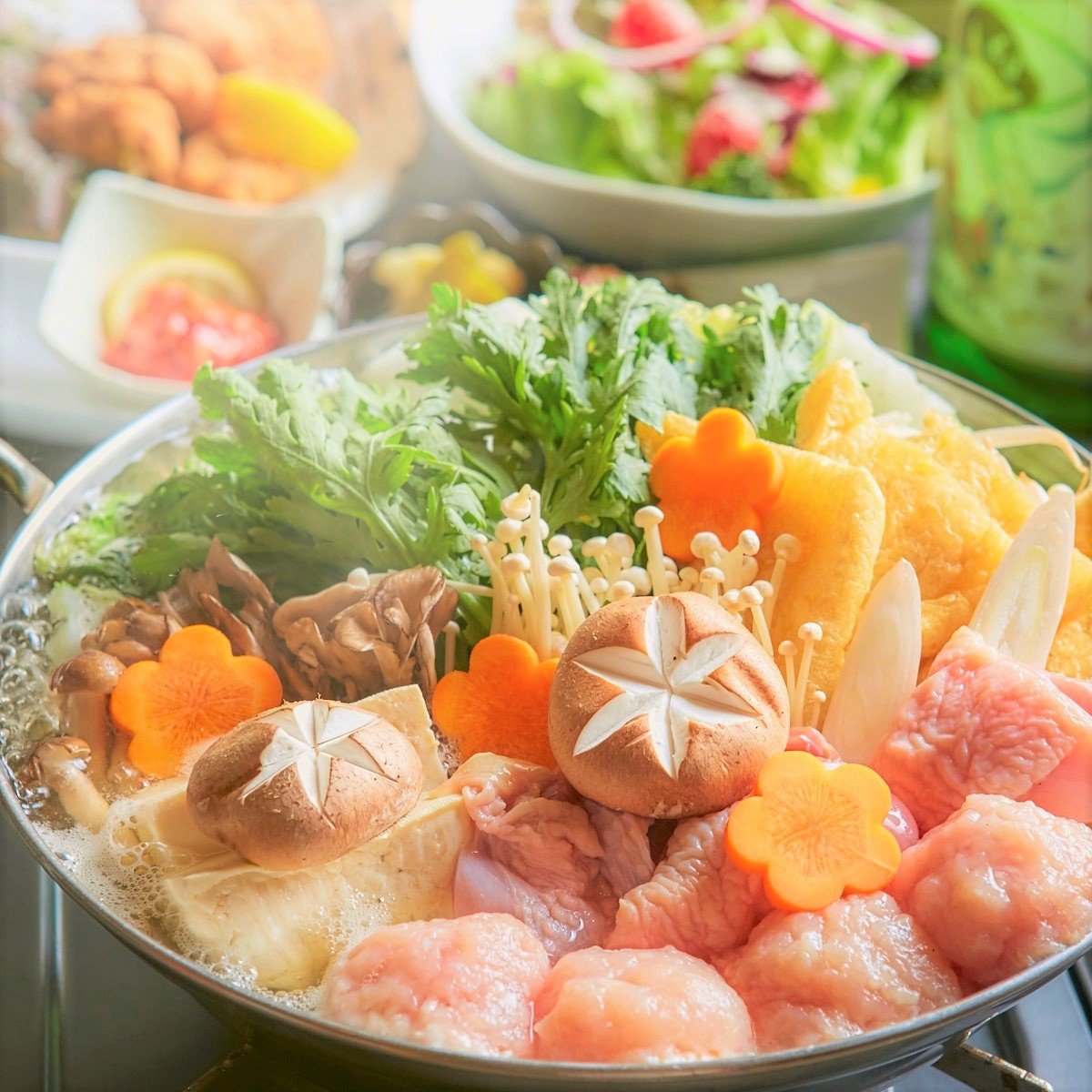 ■柚-yuzu■牡蠣天ぷら・日向鶏白湯鍋!季節の味覚堪能スタンダードコース【2.5時間飲み放題付】8品3500円