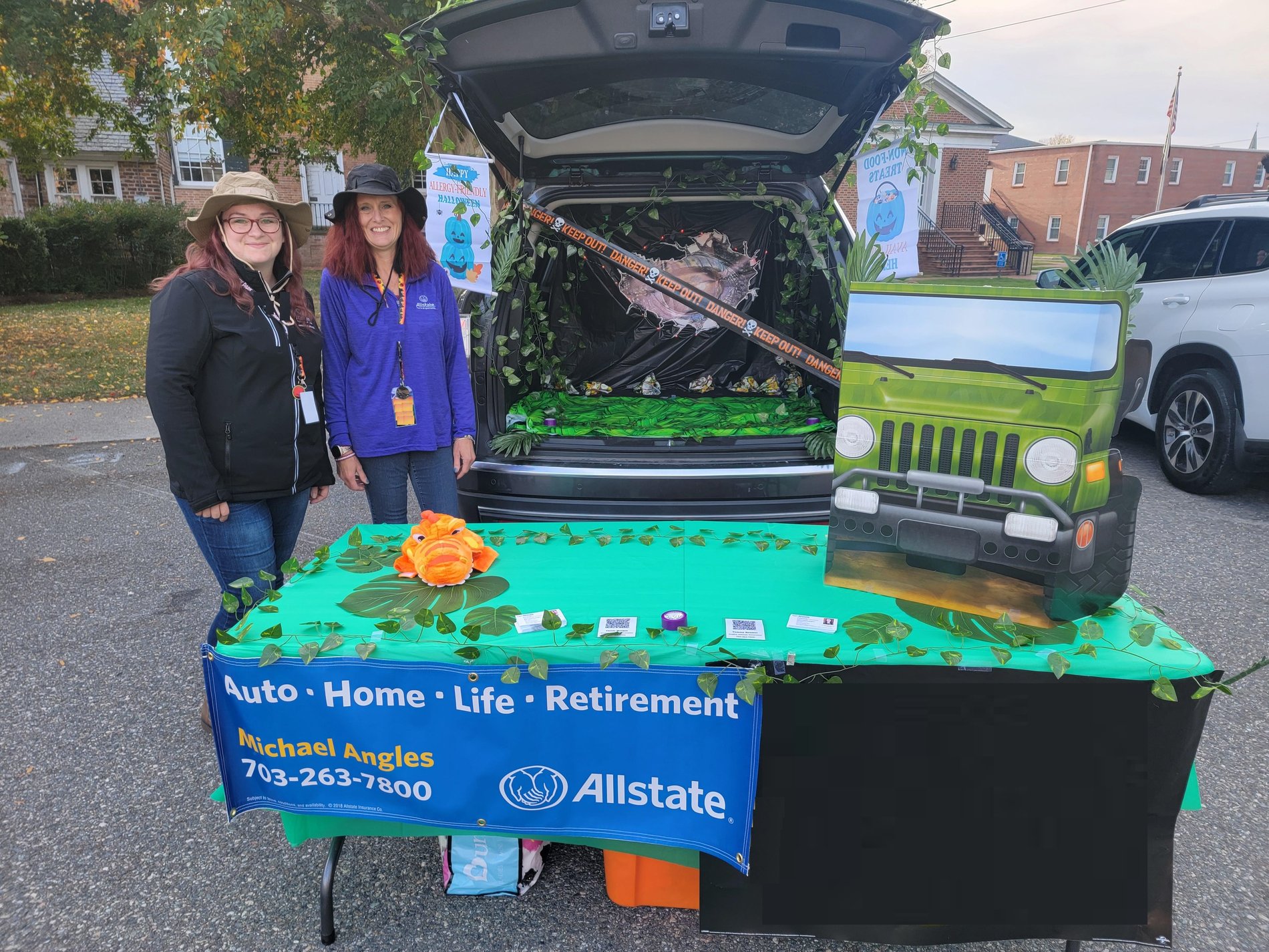 Happy Halloween! Tammy and Carrie at a Trunk or Treat event in Tappahannock