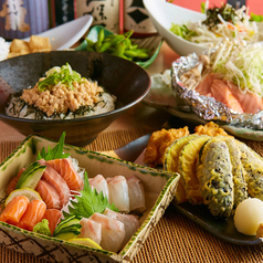 雅-Miyabi-■2時間飲み放題■お試しコース!!天ぷら三種盛り付き♪宴会・忘年会に【8品3480円】