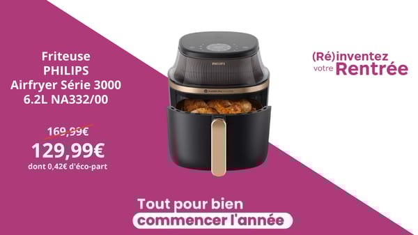 Airfryer PHILIPS Airfryer Série 3000 6.2L NA332/00 à Boulanger Eragny sur Oise