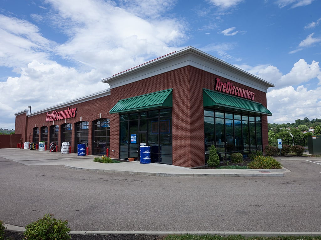 front of store