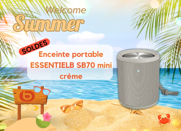 Enceinte portable ESSENTIELB SB70 mini crème