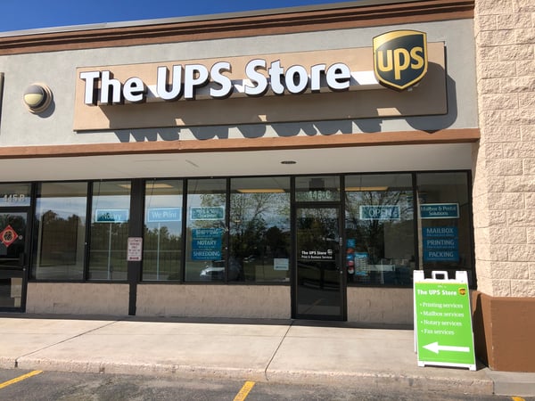 Facade of The UPS Store Cheyenne Hills Shopping Center in Southwest Colorado Springs