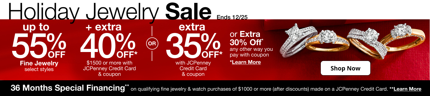 Save up to 55% off on jewelry at JCPenney!