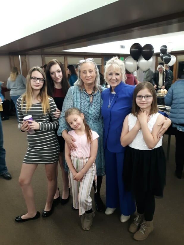Susann Swartz-Wright with her family at Chocolate Lovers for The Alliance