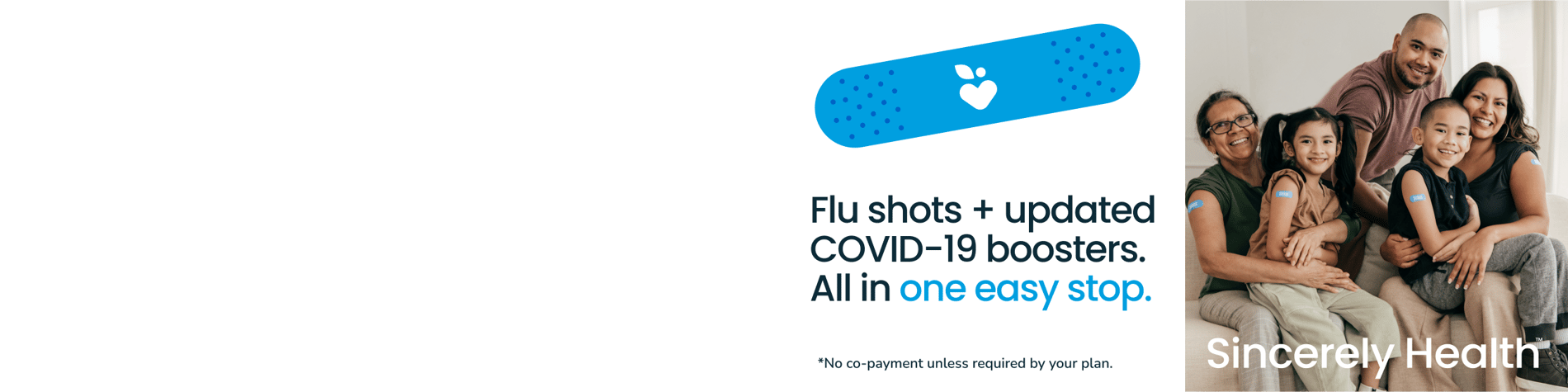 flu shots plus updated covid 19 booster all in one easy step no co payment unless required by your plan sincerely health