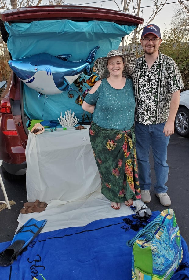 Amanda and Nick (Husband) Trunk or Treat 2019