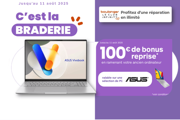 Léger, rapide, fiable… Le bon PC est là, en braderie chez Boulanger Mérignac.