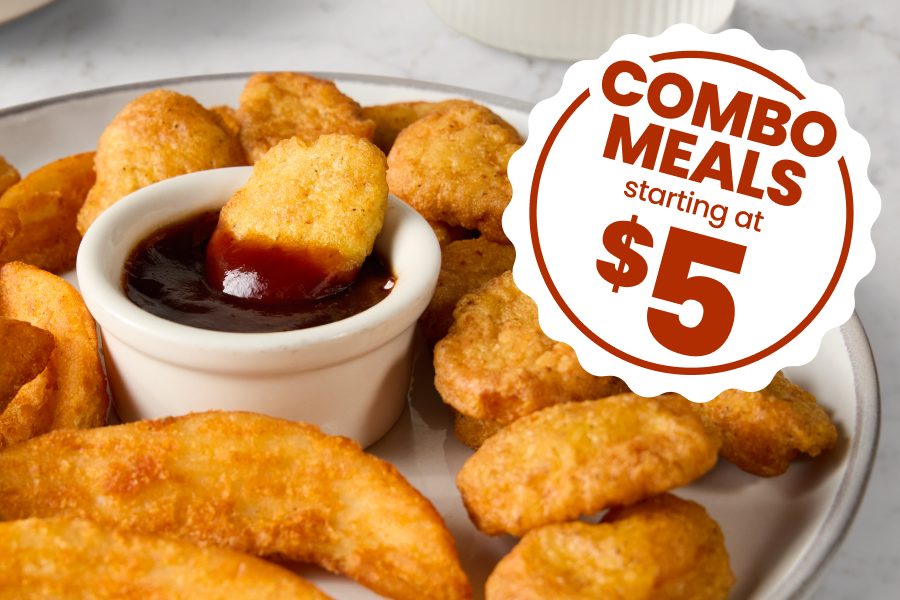 combo meals starting at five dollars