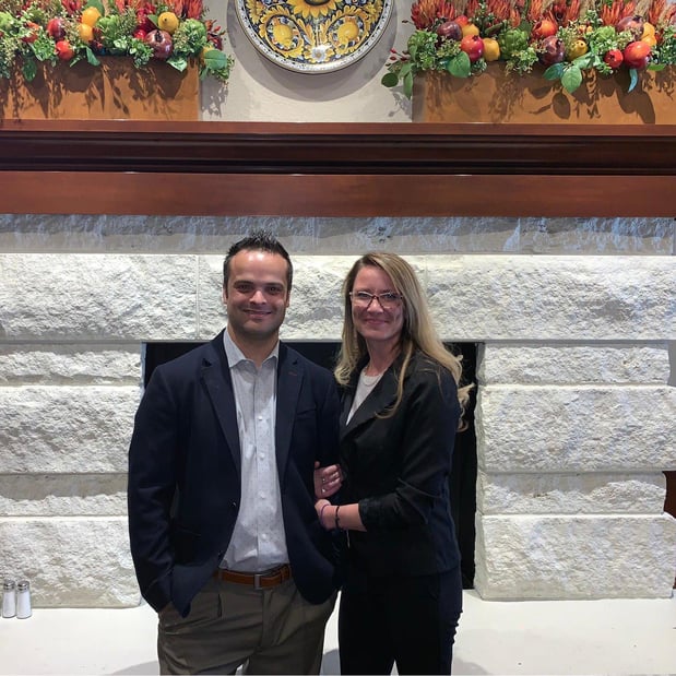 Rachelle and Donny at The Saunders Agency Retirement Luncheon, 2019
