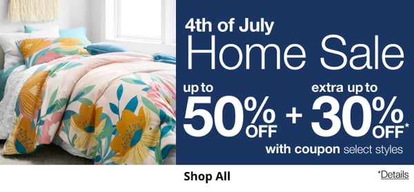 Save up to 50% off during JCPenney's 4th of July Home Sale!