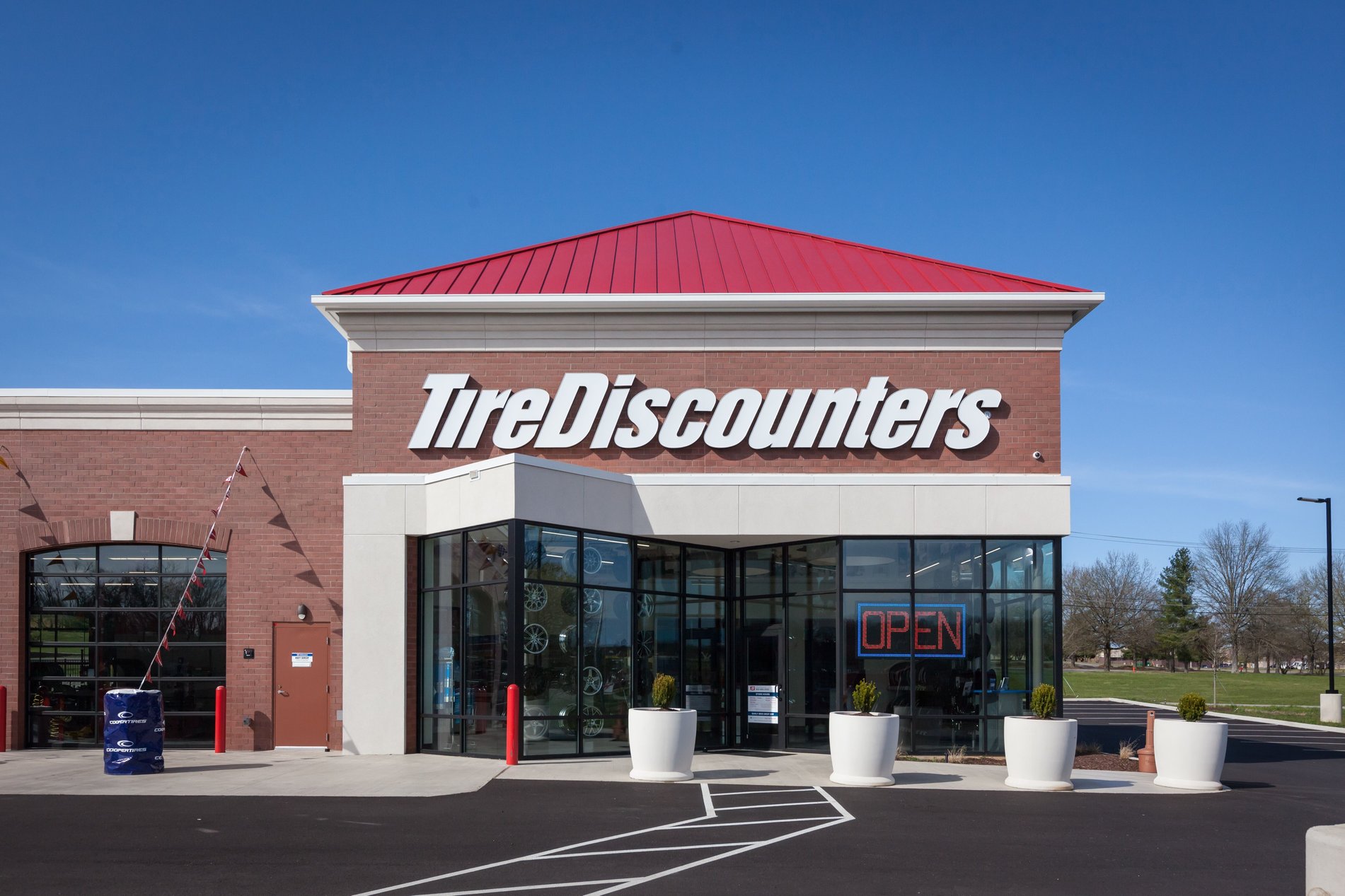 front of store