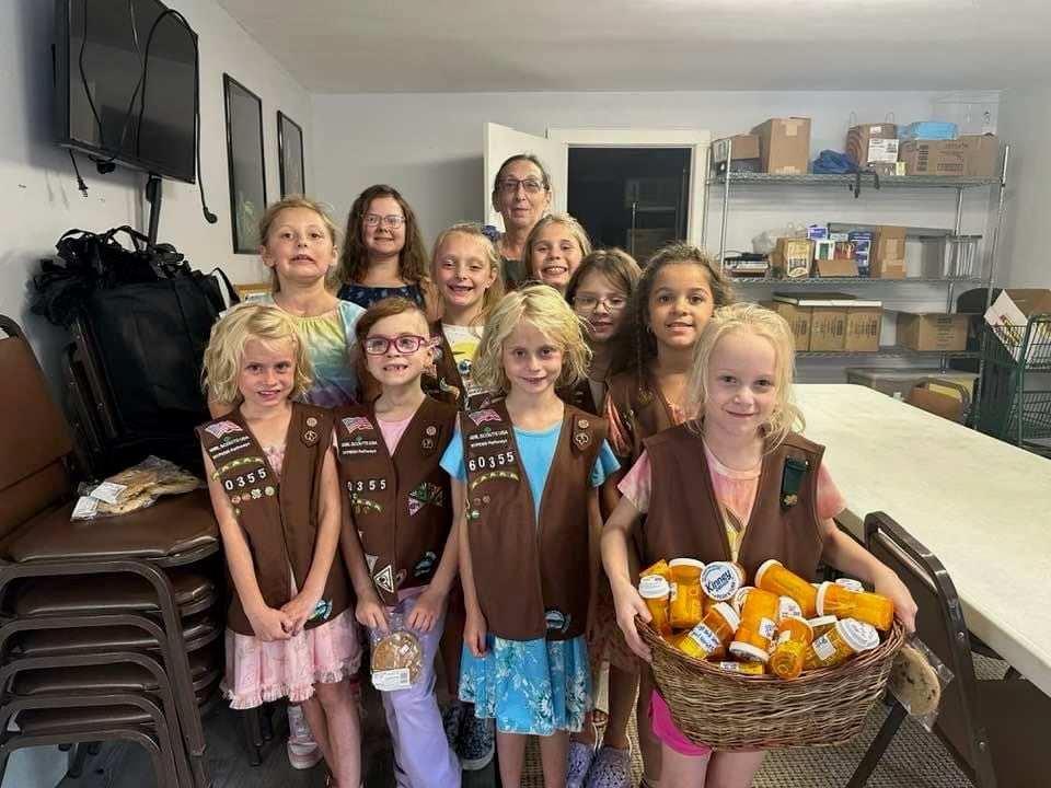 Girl Scout Troop 60355 Adams Center made 36 first aid kits to donate to the Rhode Center in Adams Center NY