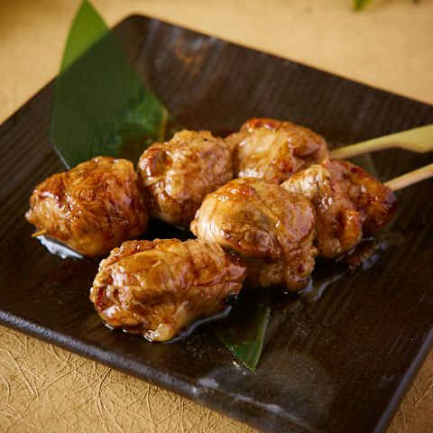 道産鶏の網レバー焼き