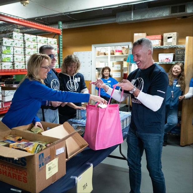 Volunteering with Integrated Family Community Services for their Senior Thanksgiving Bag and Deliver Event