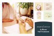 In Bloom Seasonal Mani & Pedi, An indulgent massage completes your experience as the scent of magnolia flowers and honey float around yo