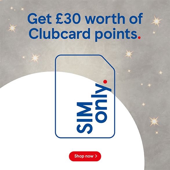 Get a £30 Tesco gift card with deals that sparkle at Tesco Mobile, Shop now