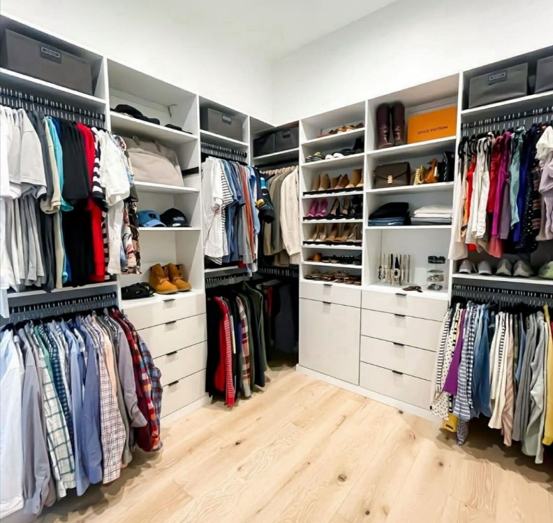 White Walk-In Closet all white walk-in closet