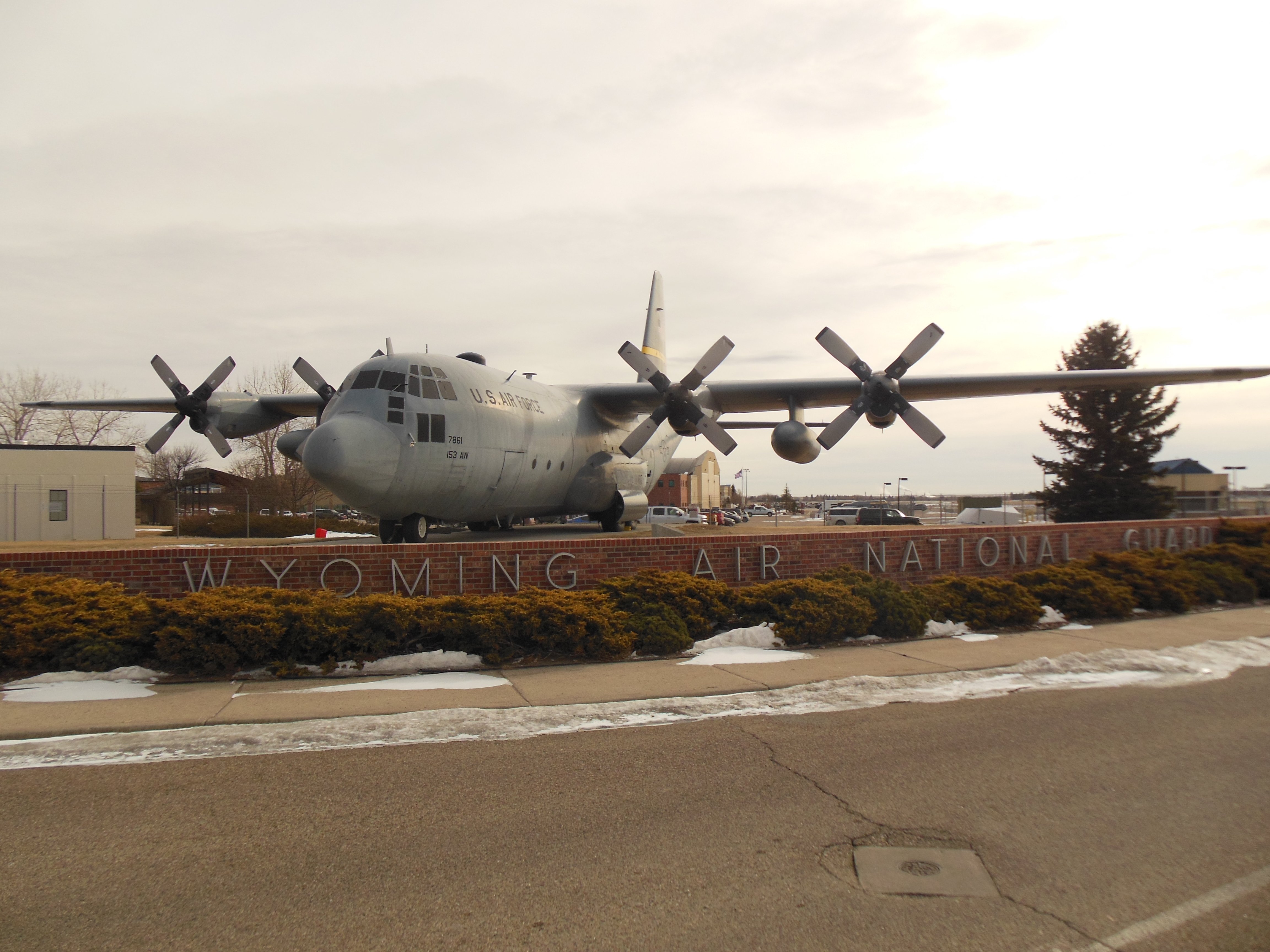 The Mighty C-130 at the WYANG base entrance