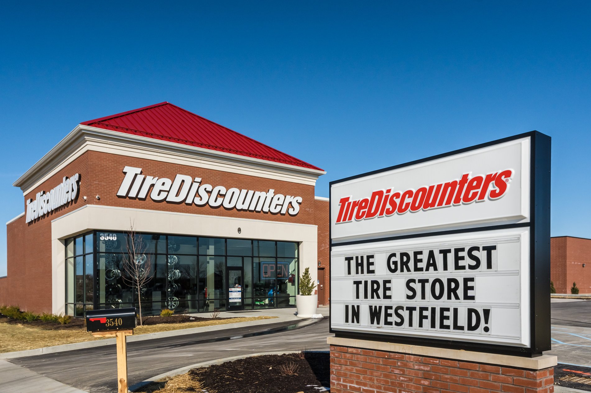 front of store