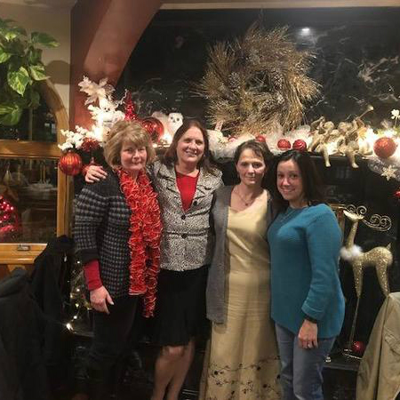 Christmas celebration (L to R- Vickie, Pam from the NP Rotary Clubb, Natalia and Tammy. Michael was unfortunately unable to make it).