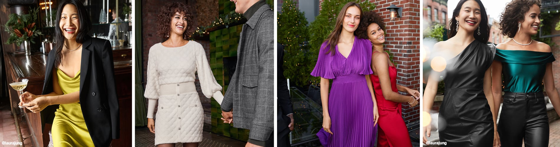 Women wearing Express dresses.