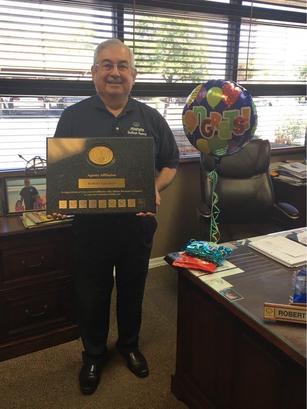 April 2019 marks 40 years as an Allstate agency owner for Bob!