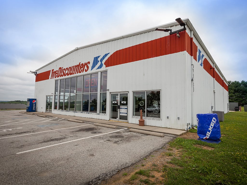 front of store