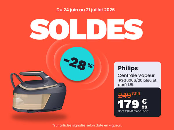 Centrale vapeur PHILIPS PSG6066/20 bleu et doré 1,8L