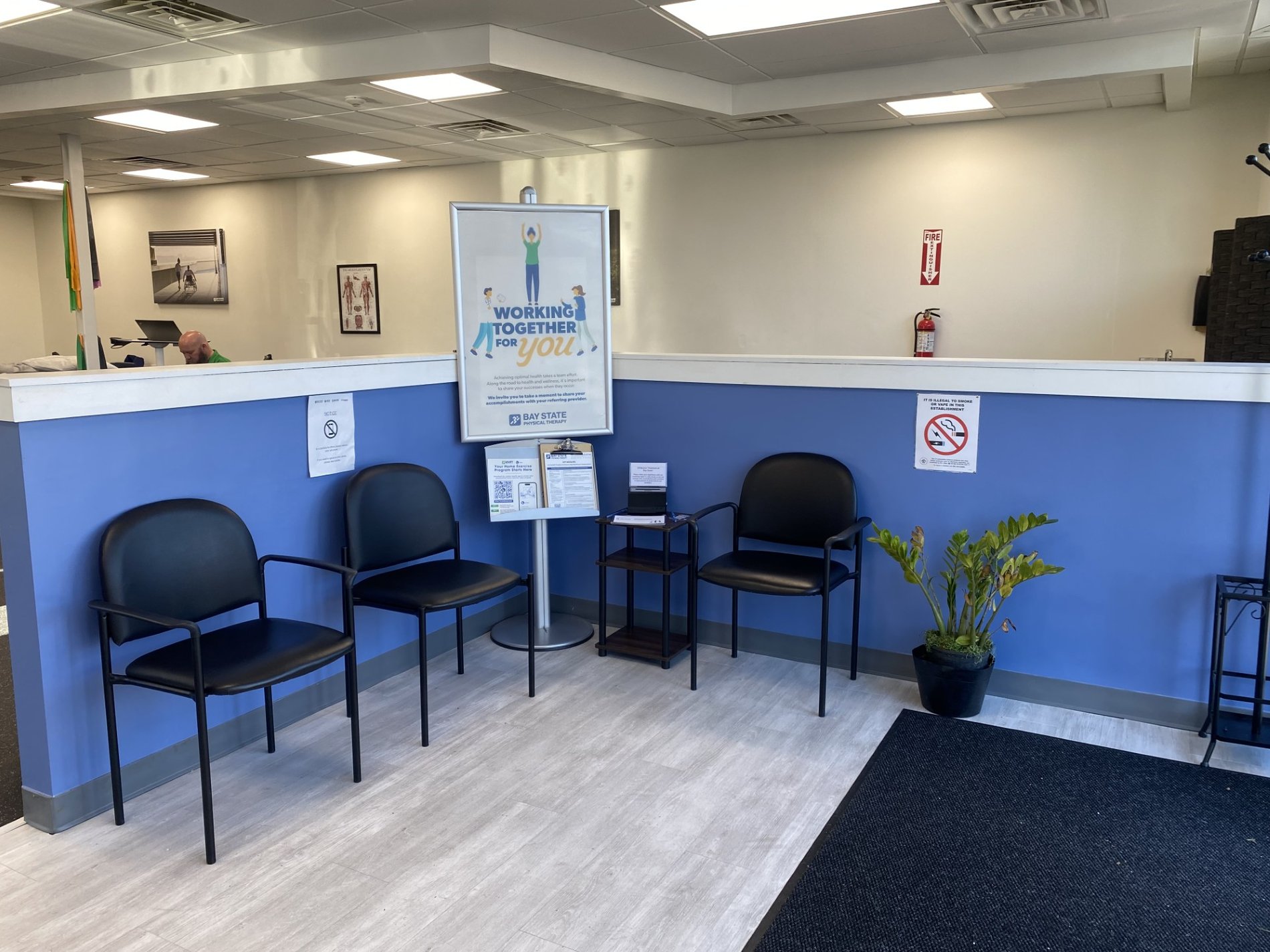 RI-Pawtucket-BSPT patient waiting room area.