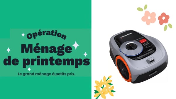 Robot tondeuse NAVIMOW i105E sans fil périphérique, 500 m² de superficie