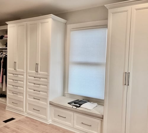 White Built-In with Sitting Space