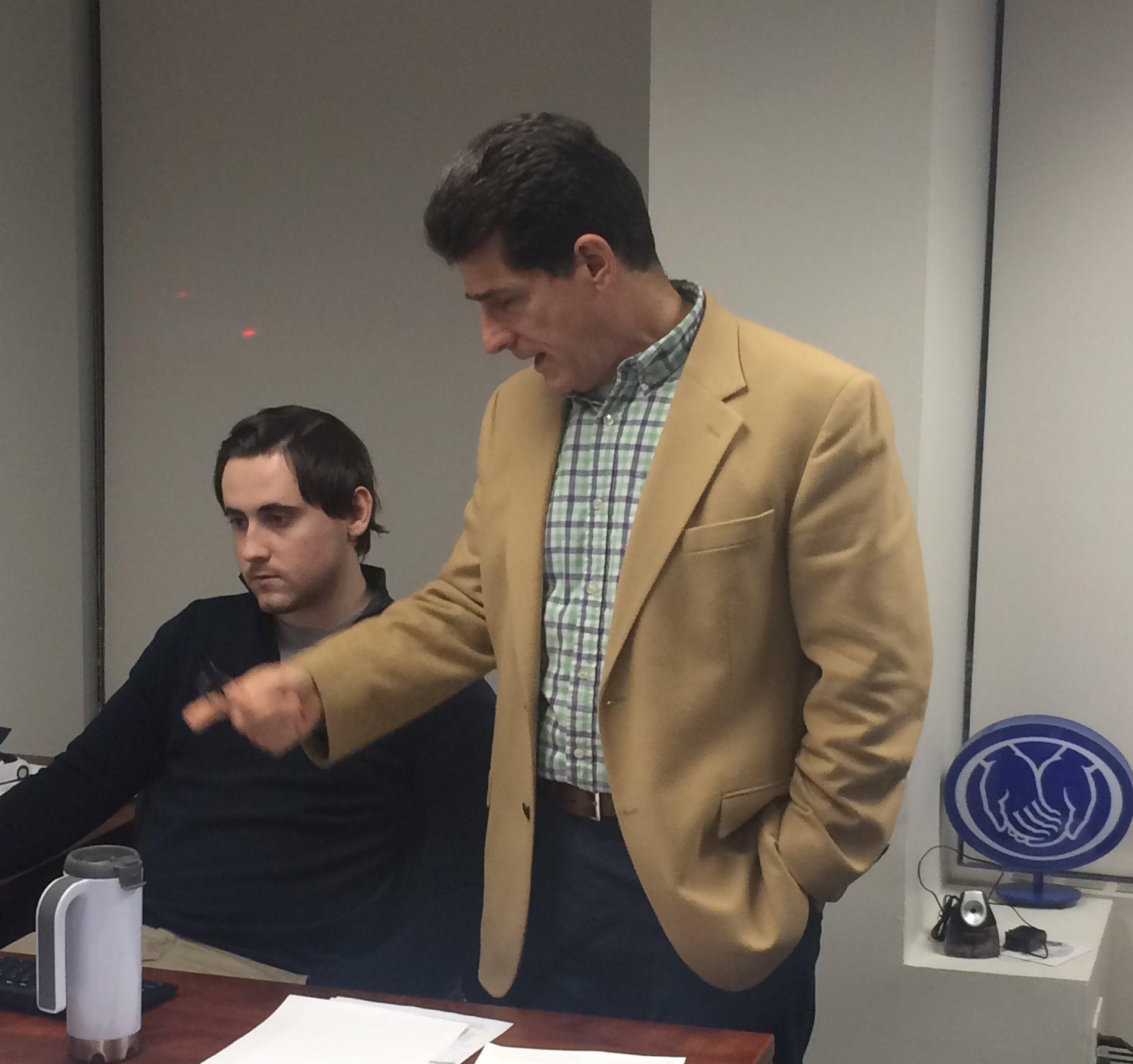 Peter discusses a new client with Valhalla Agency licensed agent Zach O'Shea