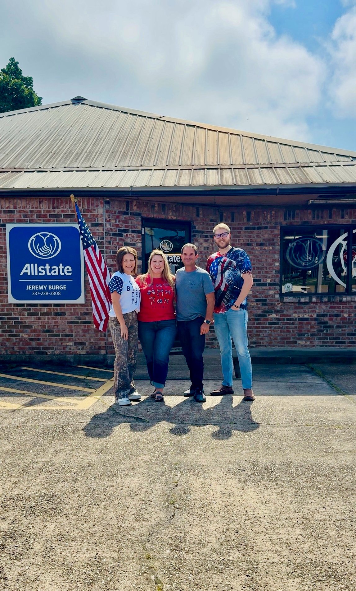 Jeremy and staff for Fourth of July.