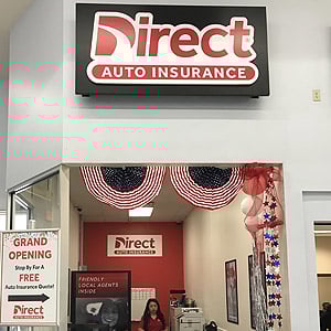 Direct Auto Insurance storefront located at 2311 S. Jefferson Ave., Mount Pleasant