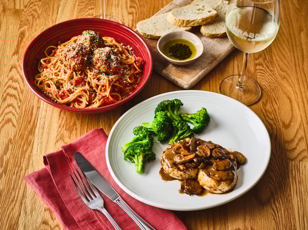 Dinner & Dolce Dinner for 2 menu