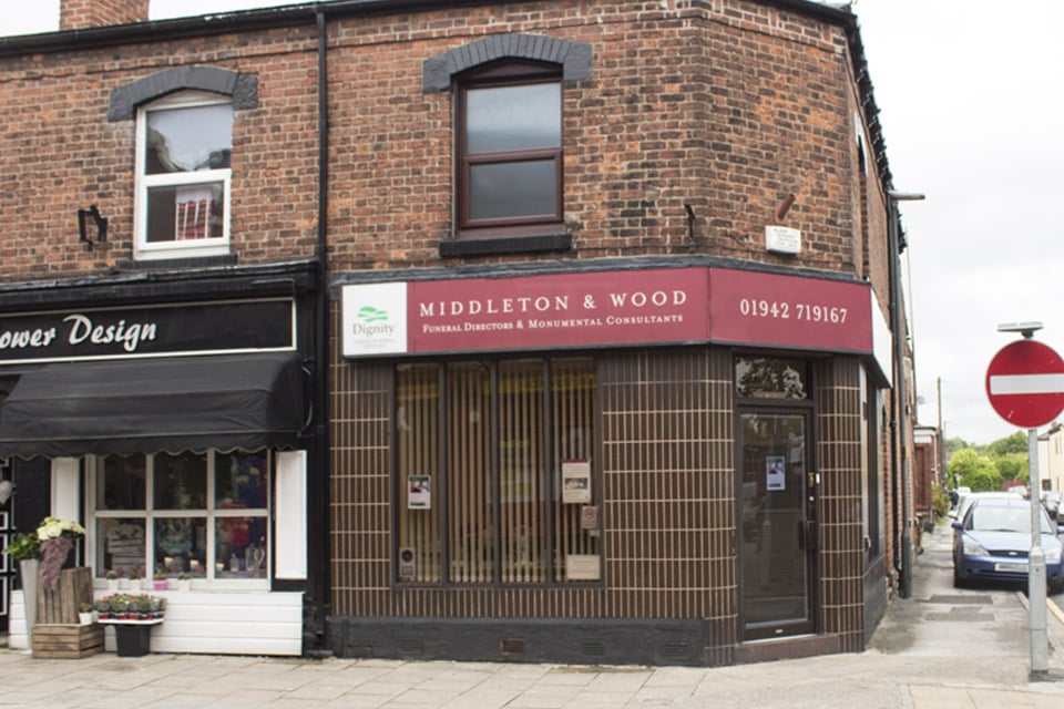 Middleton & Wood Funeral Directors in Golborne, Wigan.
