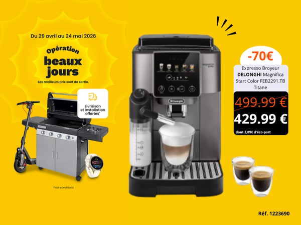 Expresso Broyeur DELONGHI Magnifica Start Color FEB2291.TB Titane