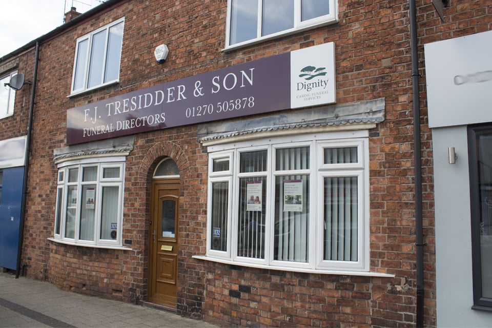 F J Tresidder & Son Funeral Directors in Crewe, Cheshire.
