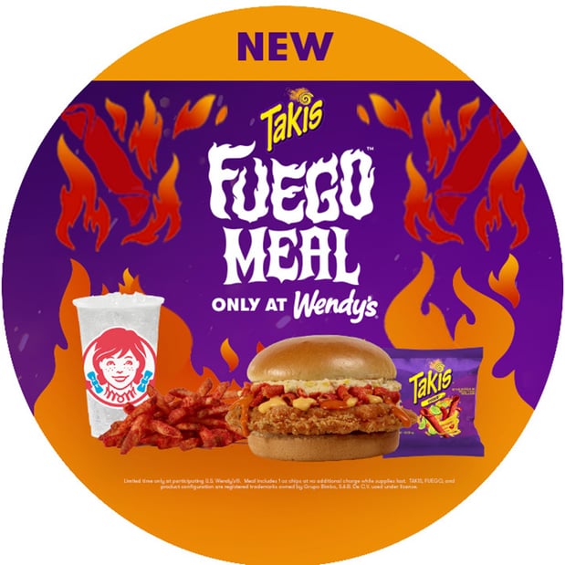 Wendy’s® Takis Fuego™ Meal is here.