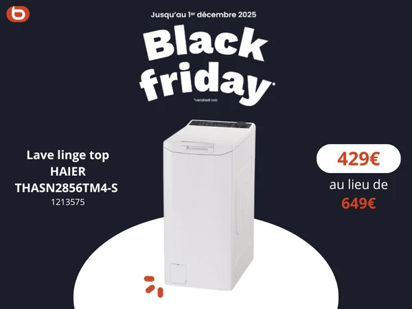 Black friday à Boulanger Beauvais, promotion lave linge Haier, Hisense, Miele, LG