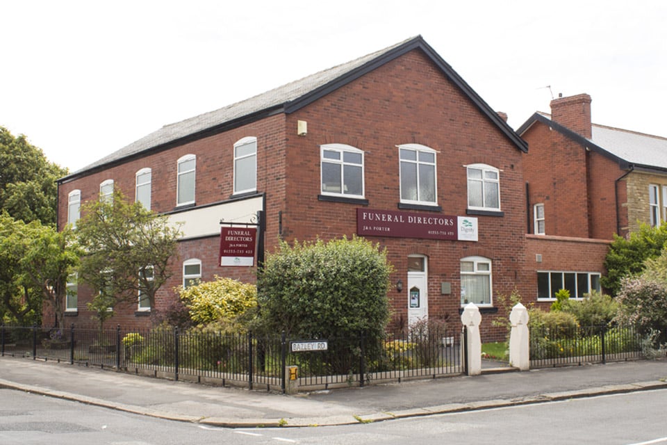 J & A Porter Funeral Directors in Ansdell, Lytham St Annes, Lancashire.