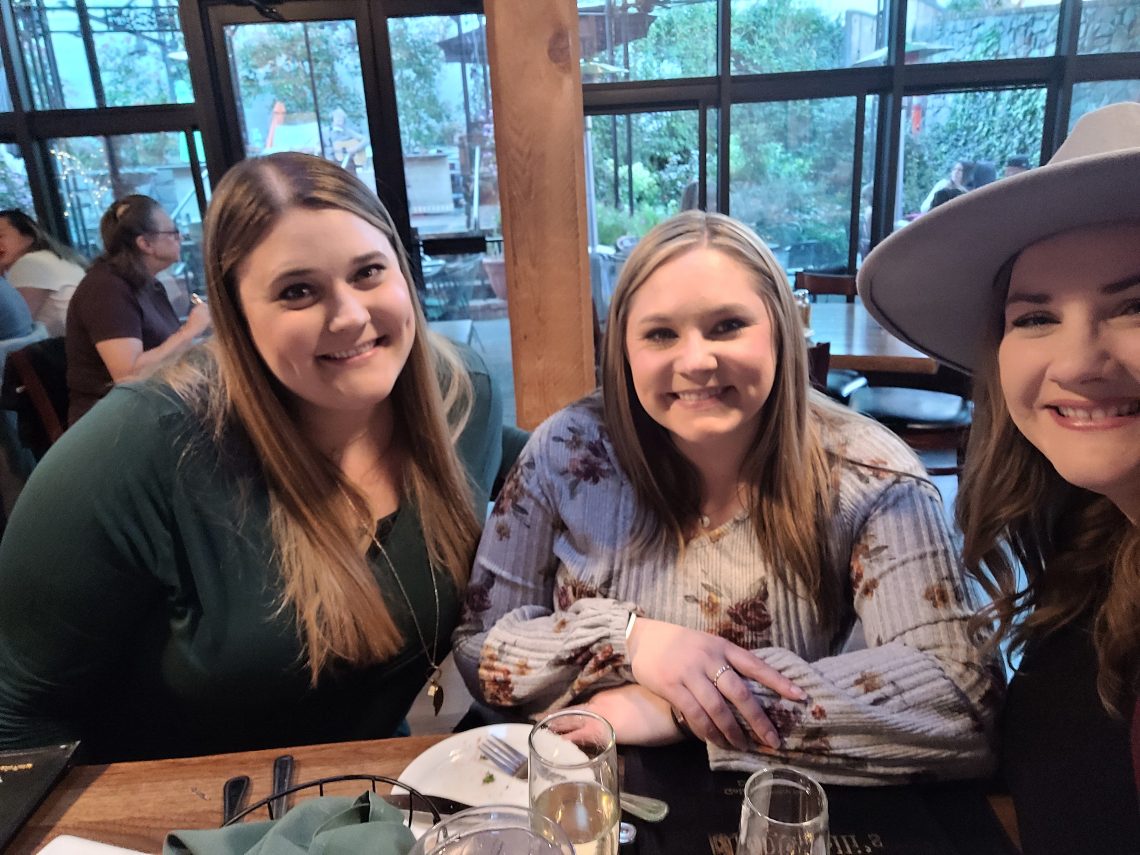 Our team member enjoying dinner at Toffanelli's.
