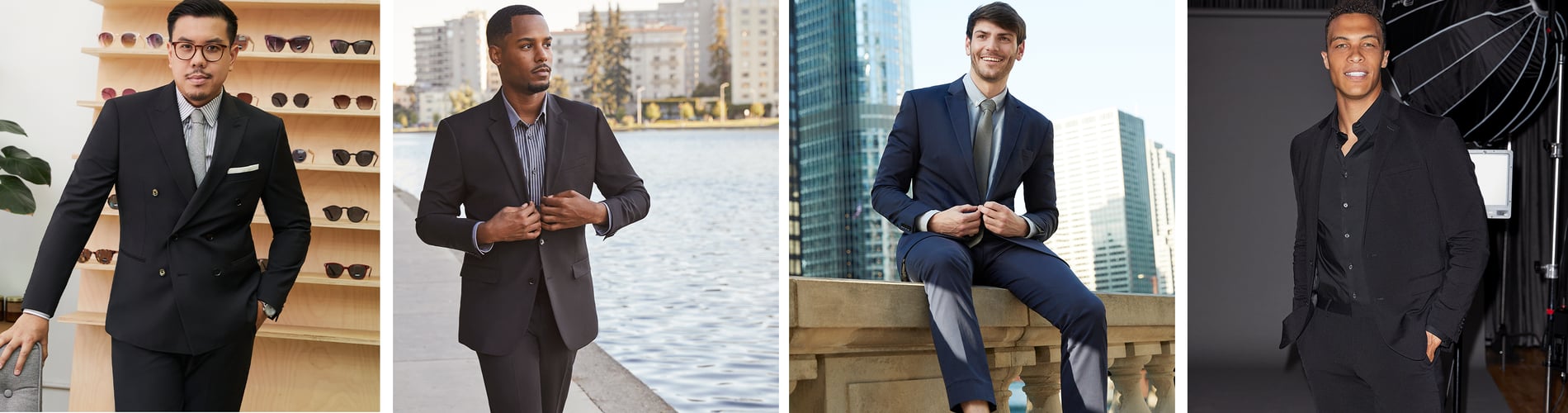 Men wearing Express suits.