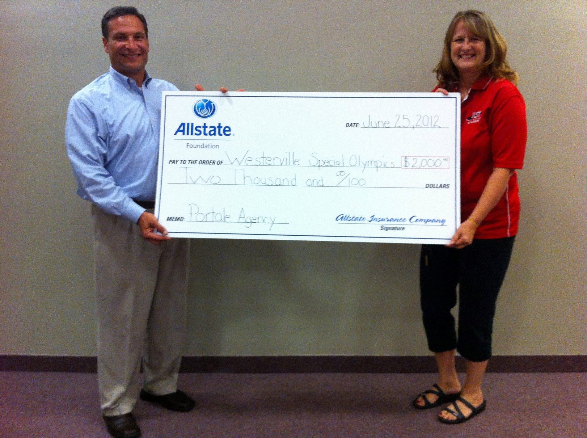 We raised money for Westerville Special Olympics
