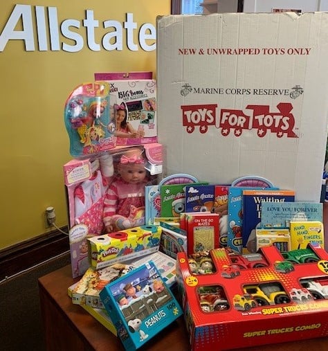 Toys for Tots - feel free to drop off your donations.
