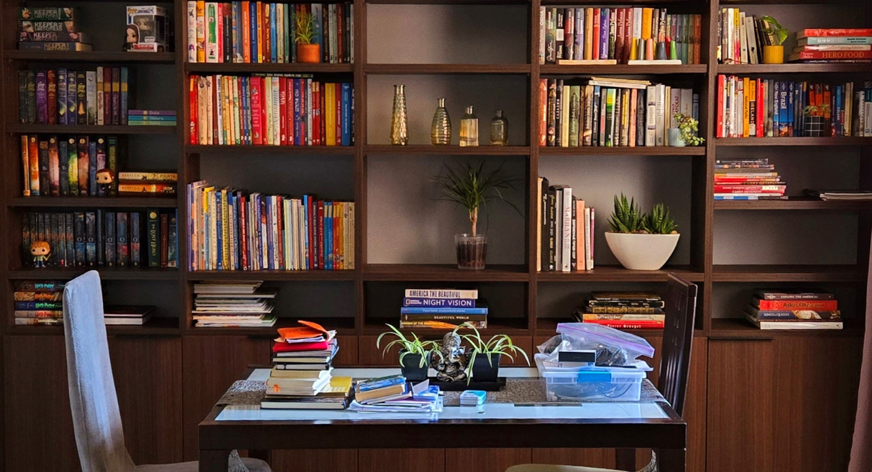 Brown Bookshelves California Closets Hempstead Long Island NY brown library storage small closet ideas built in closets storage ideas cabinet for living room built in shelf organizer custom cabinets luxury closet