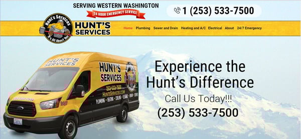 If you need help with your plumbing, heating or electrical, call Hunt's.